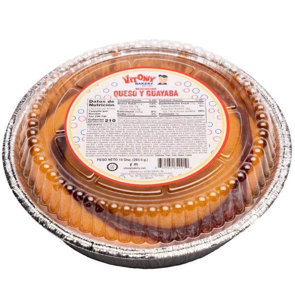 Bizcocho redondo Queso y Guayaba 10oz (7”)