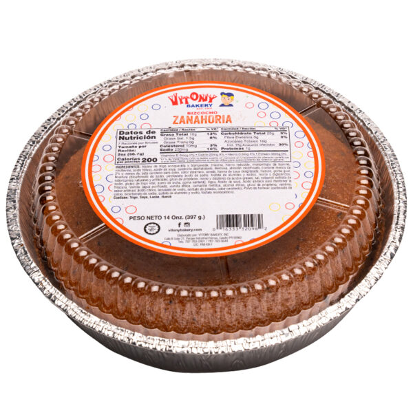 Bizcocho de Zanahoria 10 oz (7”)